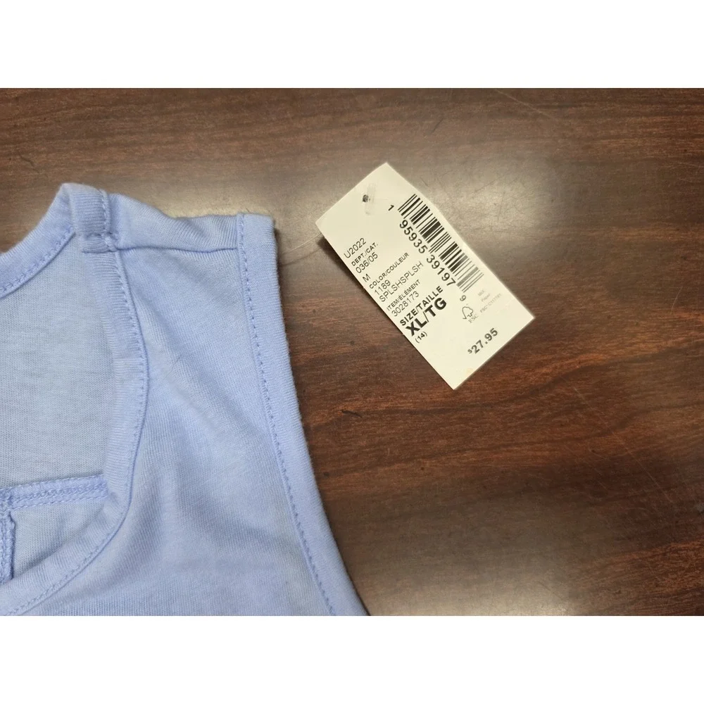 The Children's Place NWT Girls Blue Peace Sign Graphic Tank Top Size XL (14)